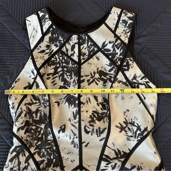 J. Mendel structured dress on Sophia Bush 4 silver/black bamboo - Picture 9 of 11